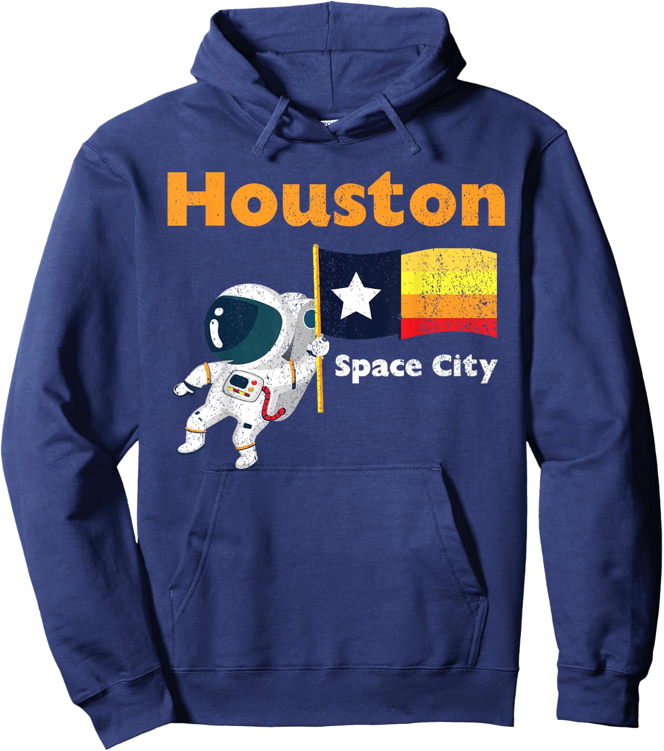 Houston Texas 1965 Space City Astronaut - Rocket Space Hoodie - Hoodie | Navy