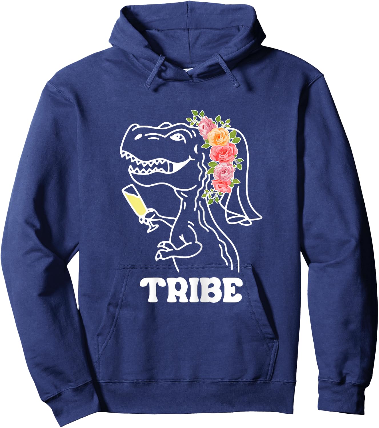 Y0Zq Dinosaur Tribe Bridal Tribe Bridesmaids Bachelorette Hoodie - Hoodie | Navy