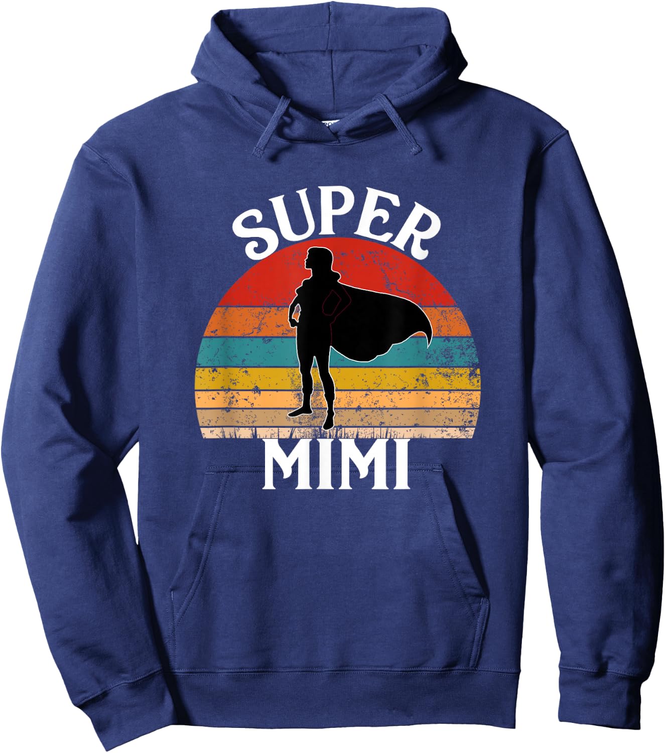 Super Mimi Grandma Funny Vintage Woman Hero Hoodie - Hoodie | Navy