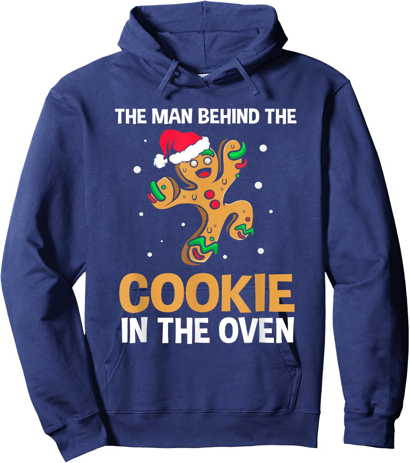 Funny Gingerbread Christmas Gender Reveal For Dad Hoodie - Hoodie | Navy