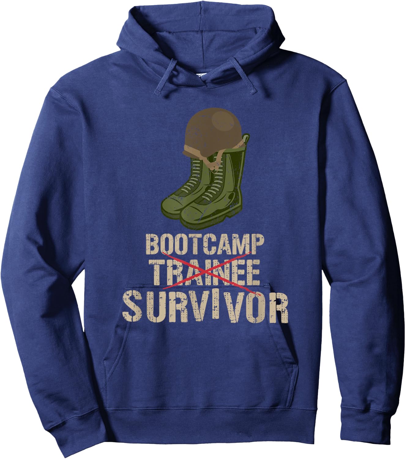 Army Bootcamp Workout Shirts - Bootcamp Survivor Hoodie - Hoodie | Navy