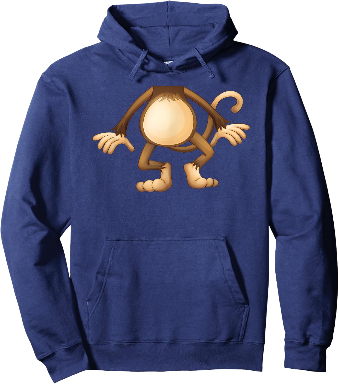 Headless Monkey Lazy DIY Halloween Costume Funny Animal Body Hoodie - Hoodie | Navy