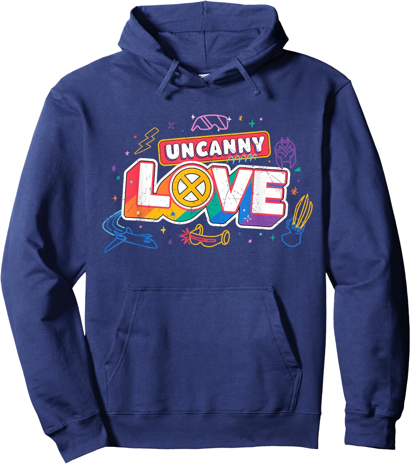 Marvel X-Men Uncanny Love Pride Hoodie - Hoodie | Navy
