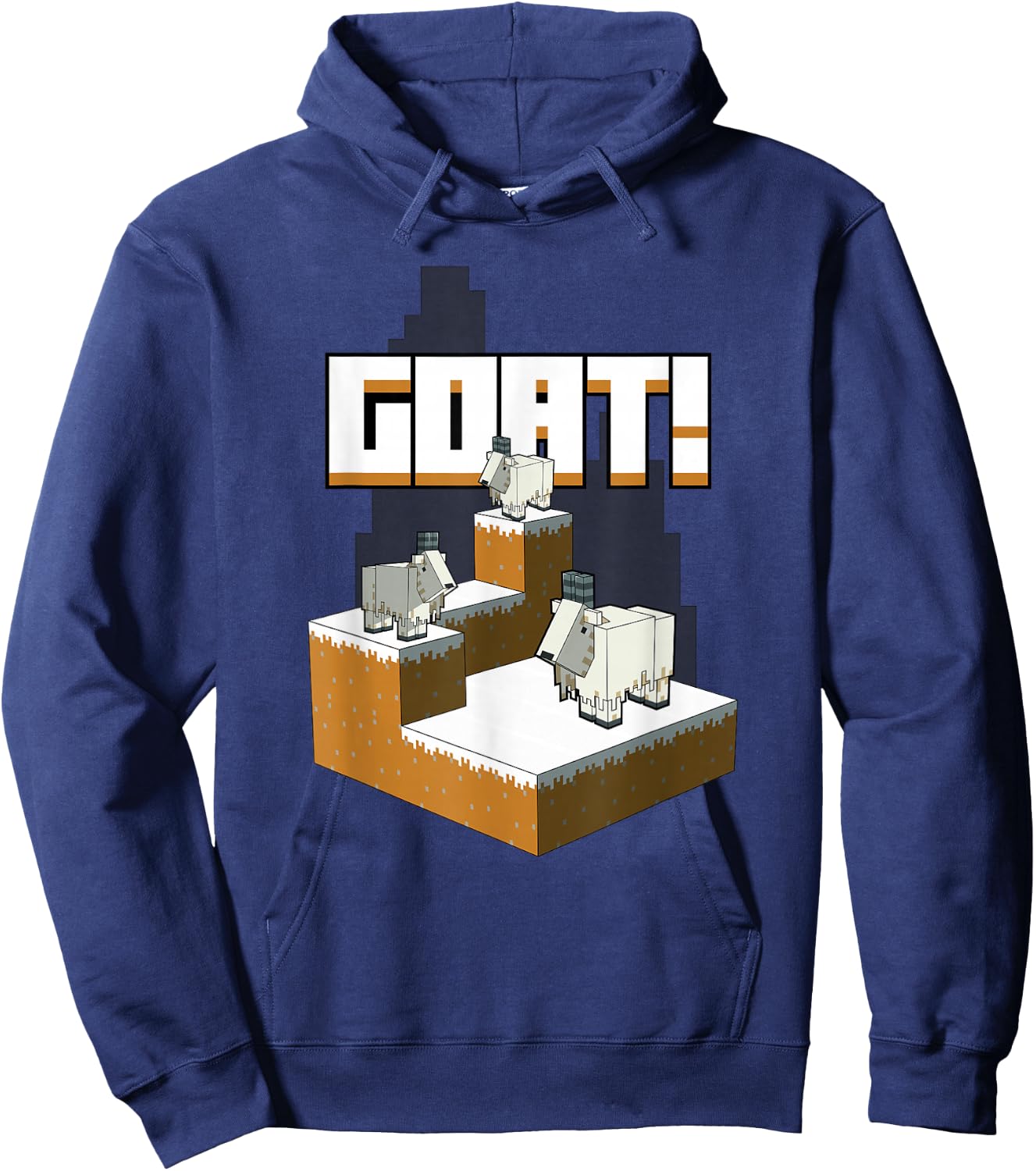 Minecraft Goat Mountaintop Hoodie - Hoodie | Navy