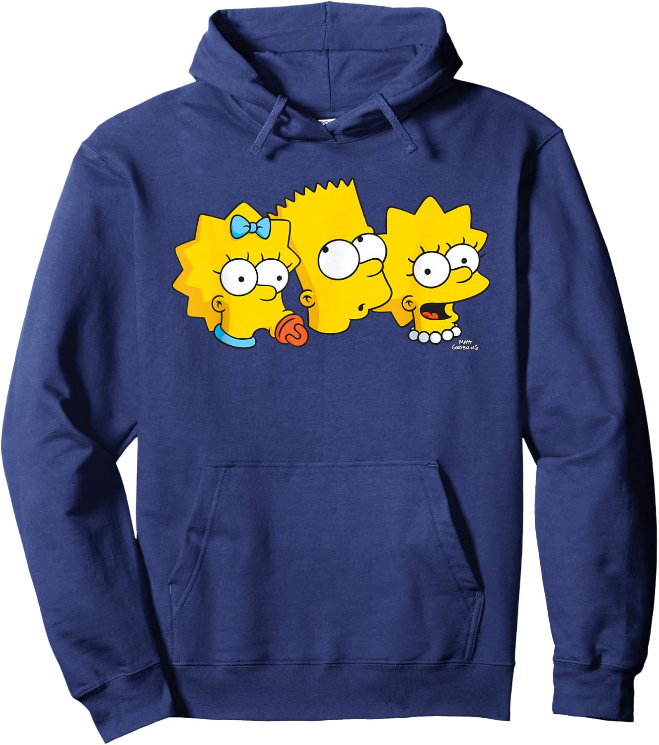 The Simpsons Bart Lisa Maggie Hoodie - Hoodie | Navy