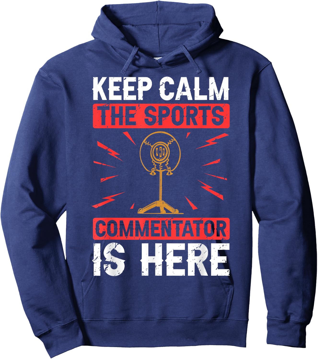 Sports Commentator Sportscaster Sport Announcer Hoodie - Hoodie | Navy