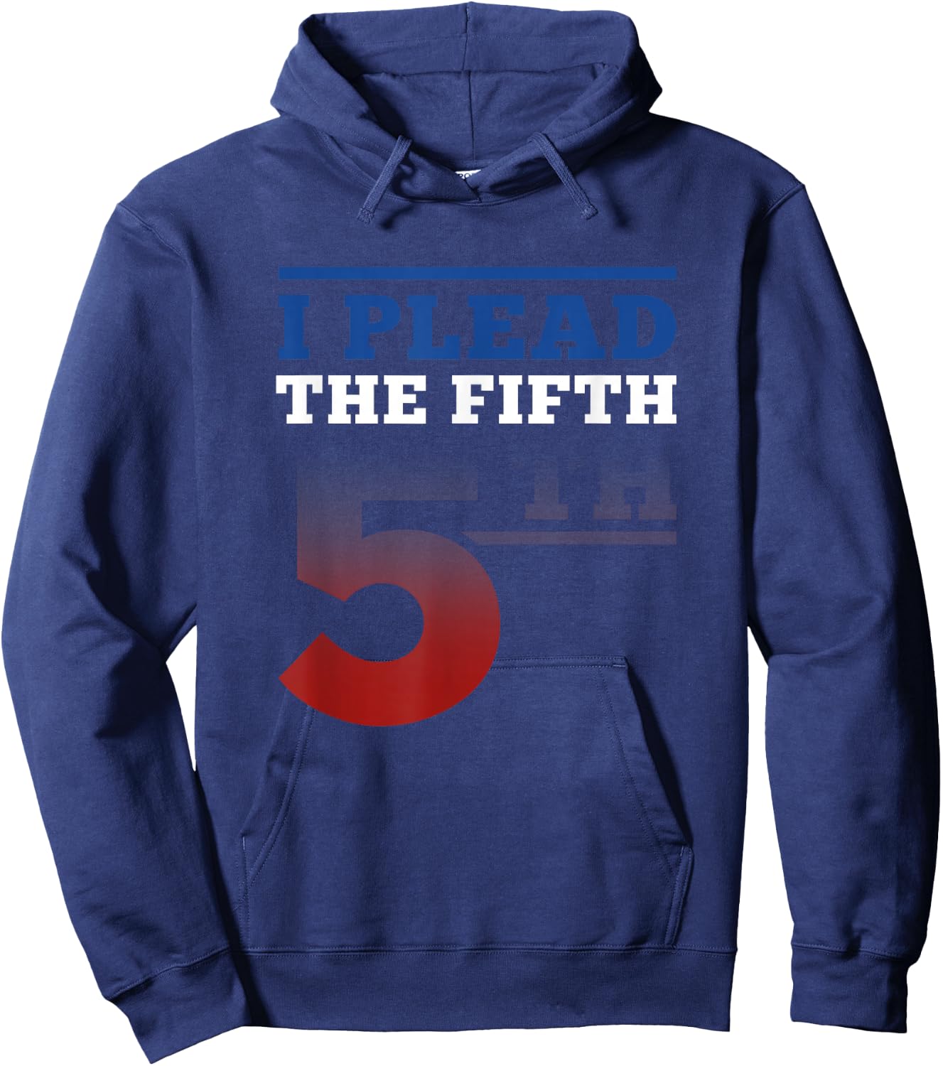 I Plead Fifth 5th Amendment Constitution Rights print Hoodie - Hoodie | Navy