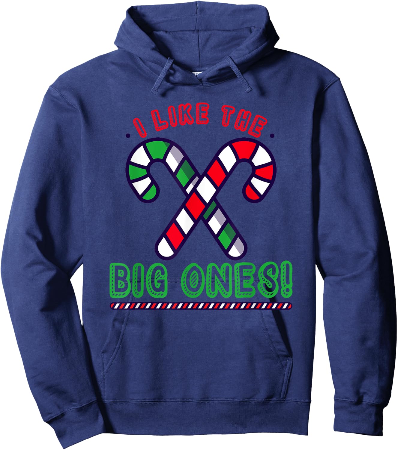 Inappropriate Candy Cane Adult Humor Naughty Women Christmas Hoodie - Hoodie | Navy