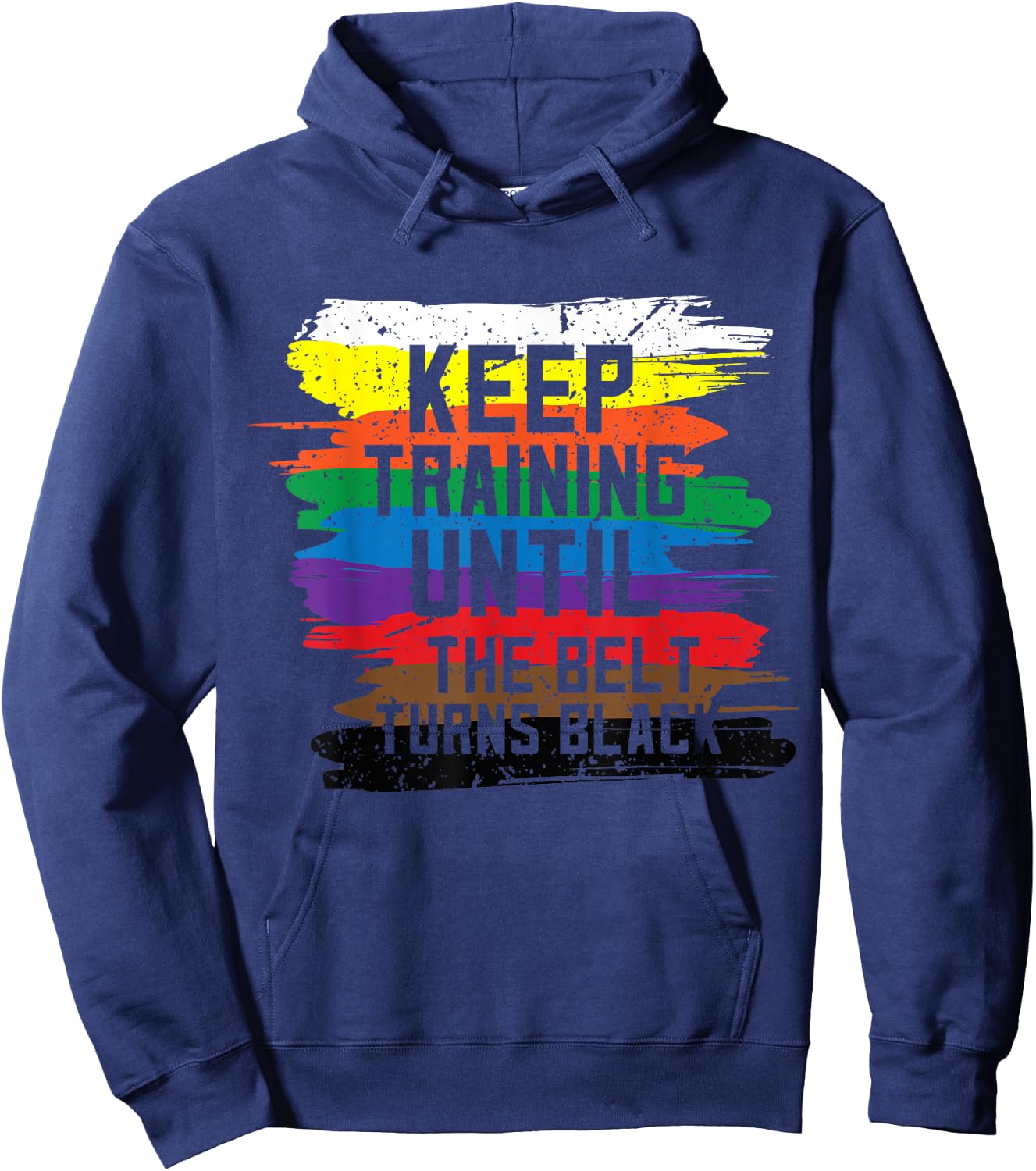 Black Belt Martial Art Training Karate Tae Kwon Do Kick Hoodie - Hoodie | Navy