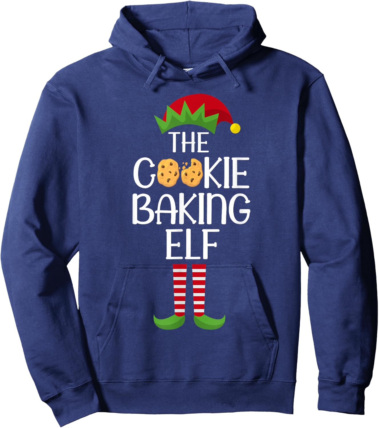 Elf Group Matching Family Xmas Costume The Cookie Baking Elf Hoodie - Hoodie | Navy