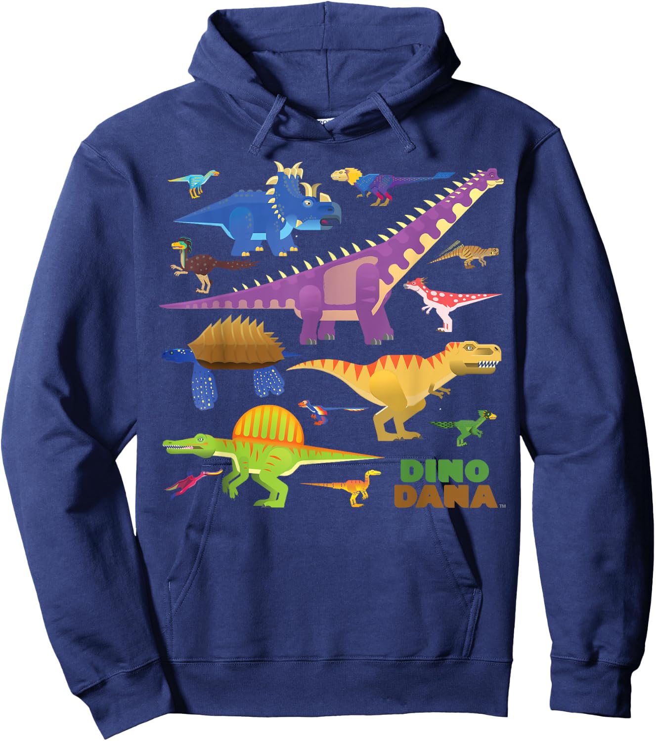 Dino Dana: Dinosaur Collection Shirt Hoodie - Hoodie | Navy