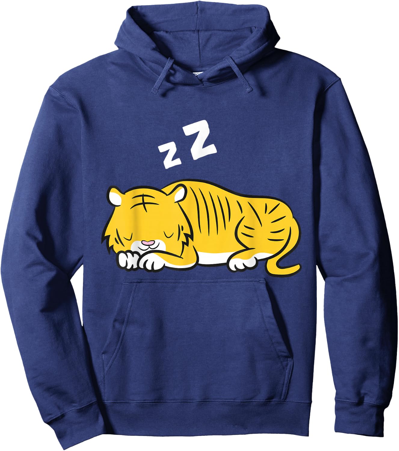 Sleeping Tiger Tiger Pajama Cute Tiger Hoodie - Hoodie | Navy