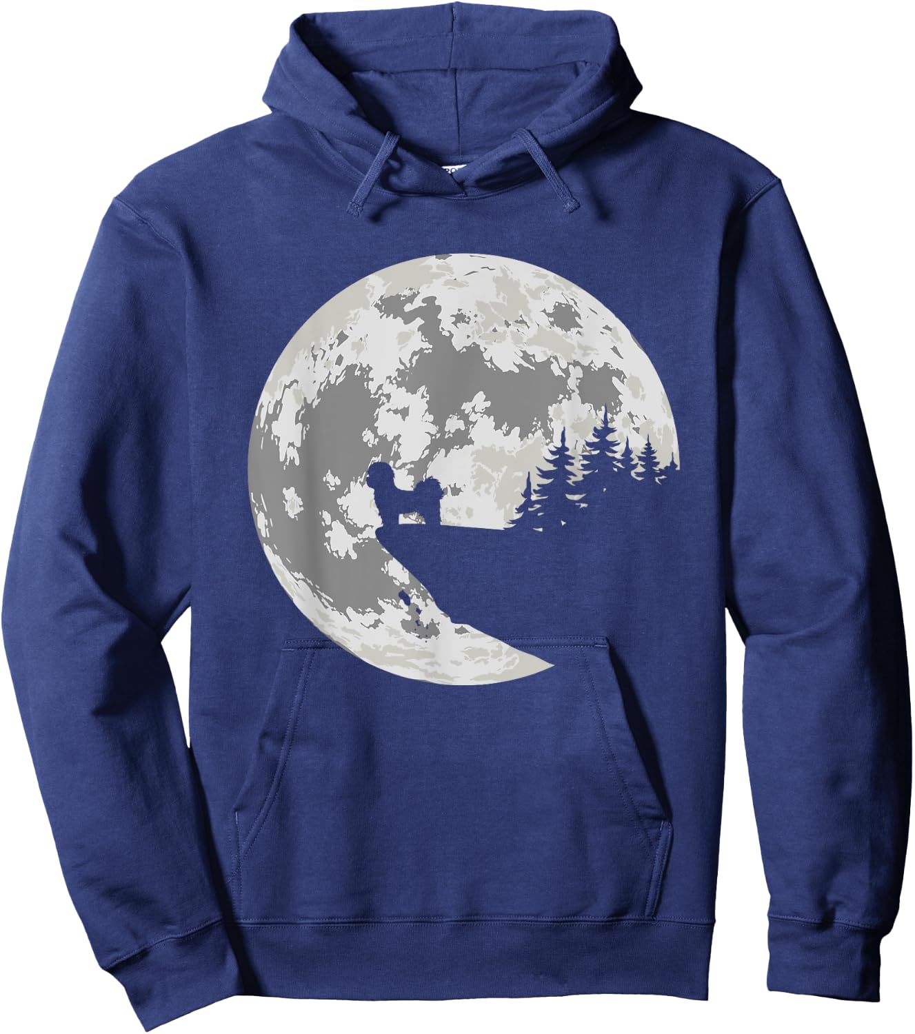 Bichon Frise Apparel And Moon Funny Halloween Costume Hoodie - Hoodie | Navy