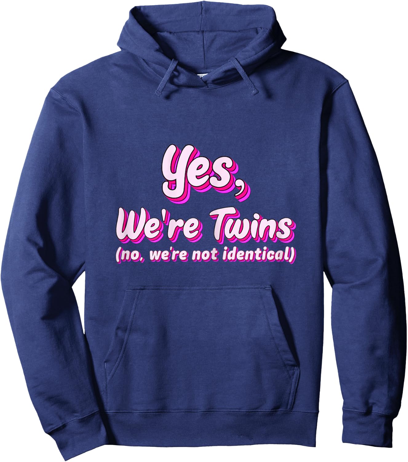 Twin Matching Brother Sister Twins Siblings Fraternal Gifts Hoodie - Hoodie | Navy