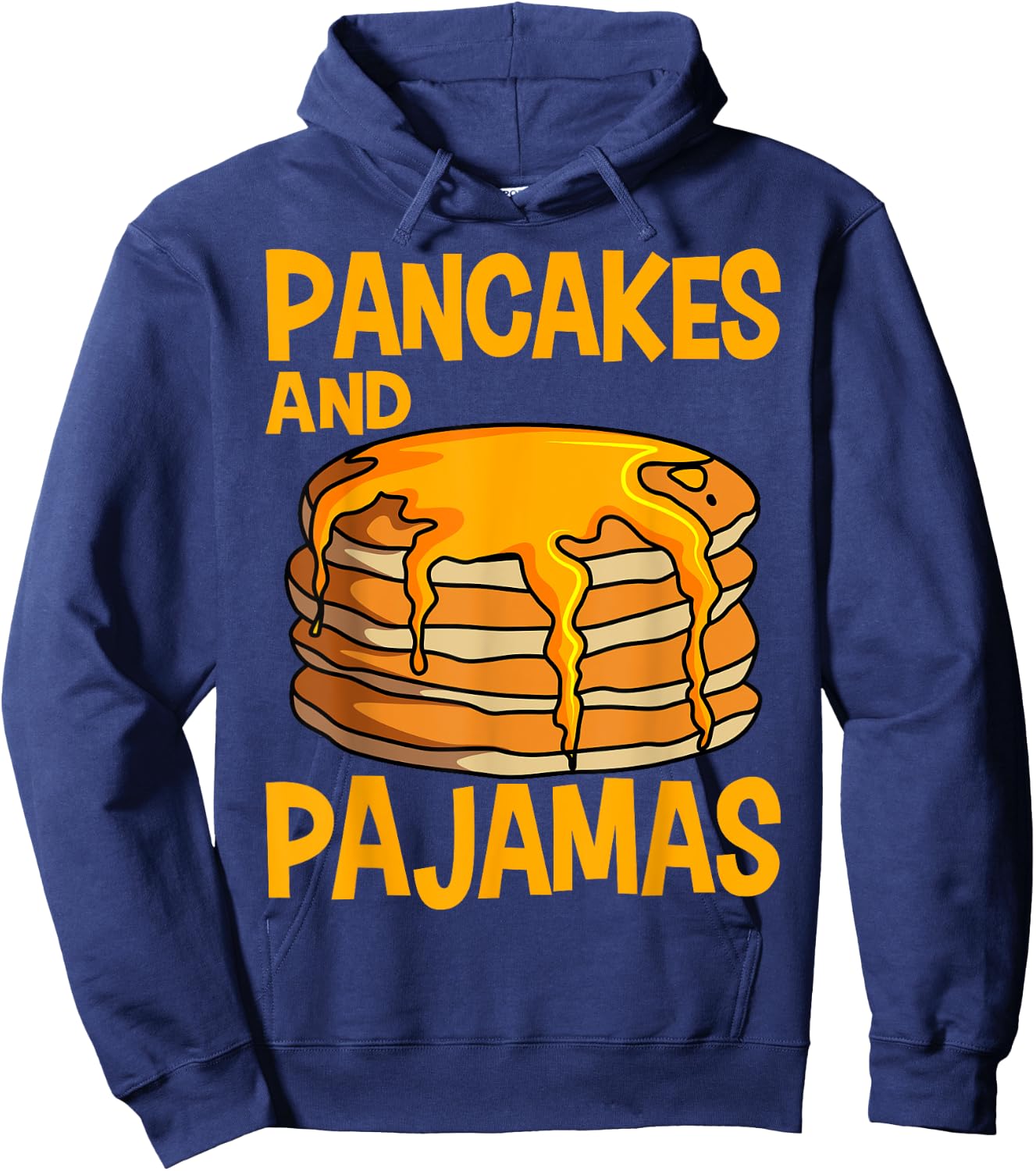 Pancakes Waffle Breakfast Pajamas Flapjack Hotcake Food Hoodie - Hoodie | Navy
