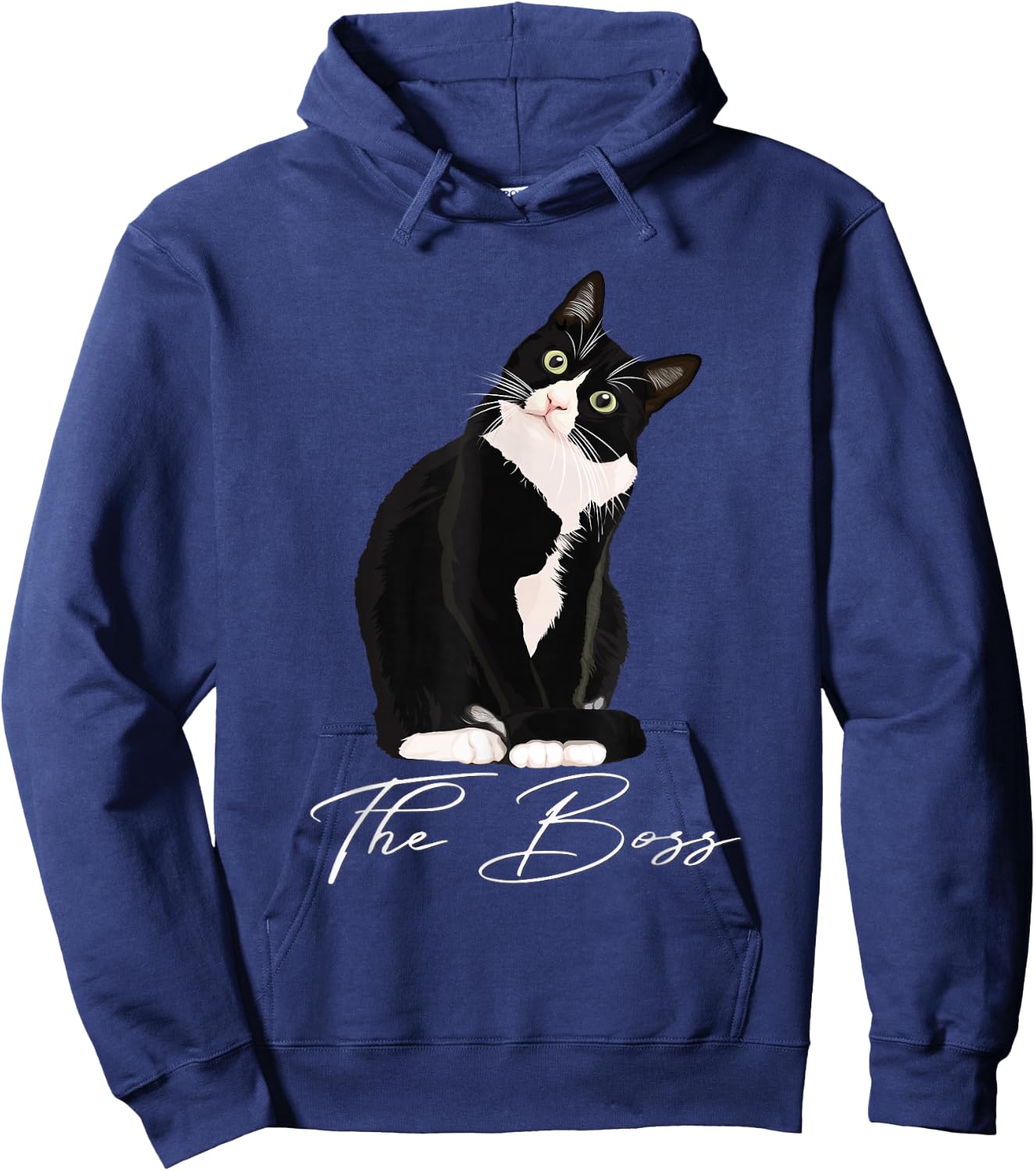 Boss Tuxedo Cat Lovers Funny Shirt for Mom Dad Gift Hoodie - Hoodie | Navy