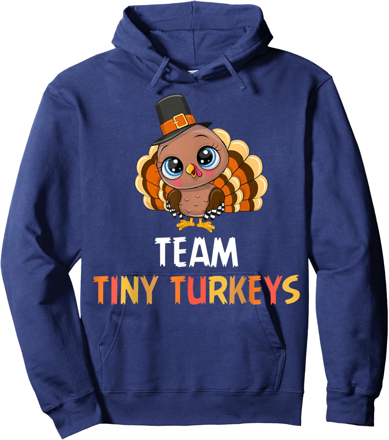 Turkey Thanksgiving Team Tiny Turkeys Nurse Fall NICU Nurse Hoodie - Hoodie | Navy