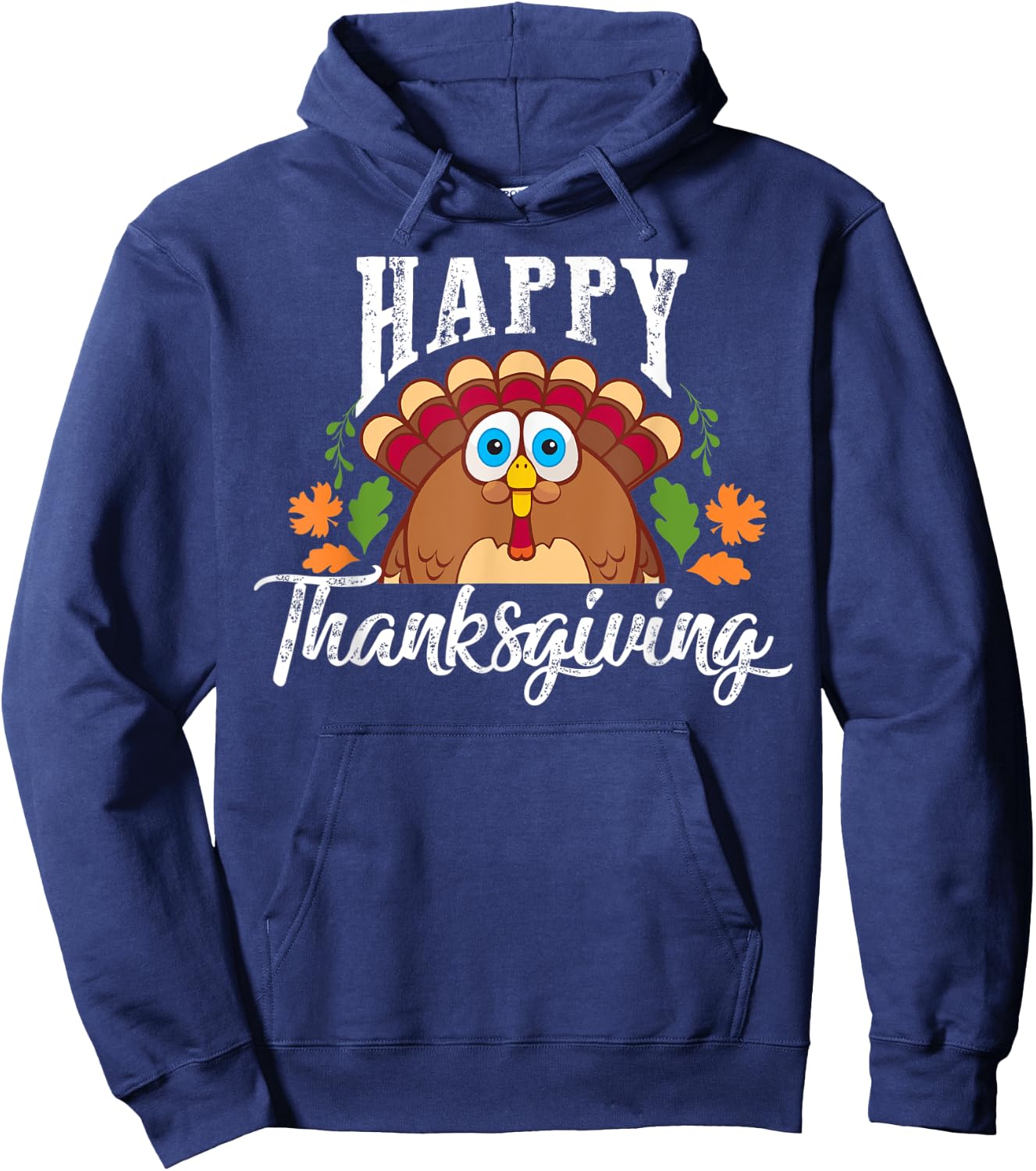 funny turkey day Happy Thanksgiving gift women Hoodie - Hoodie | Navy