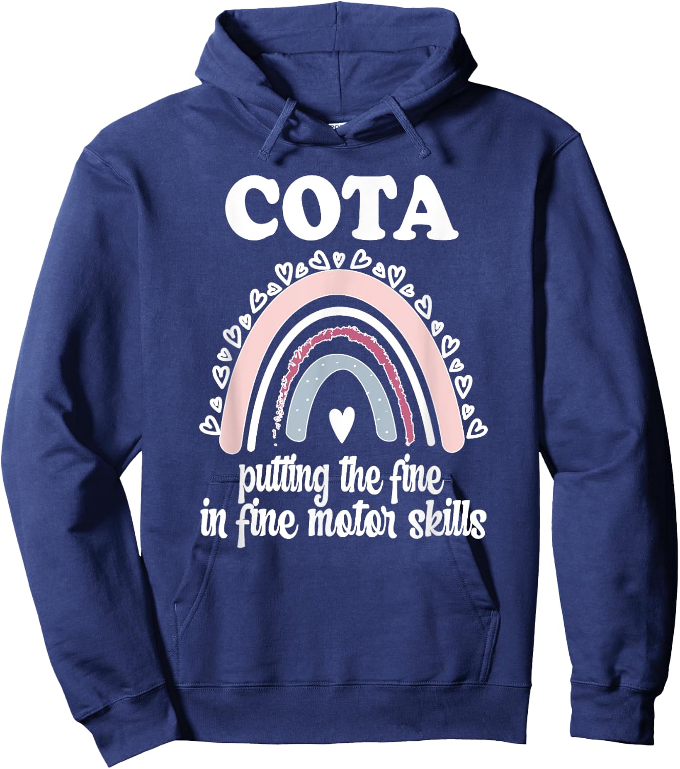 COTA Rainbow Certified Occupational Therapist Assistant Hoodie - Hoodie | Navy