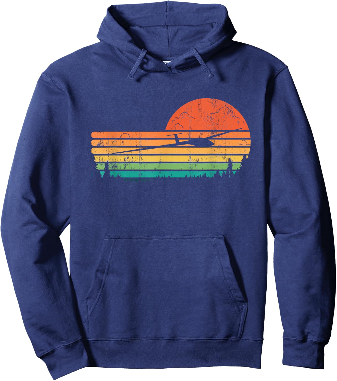 Glider Plane Soaring Airplane Pilot Hoodie - Hoodie | Navy