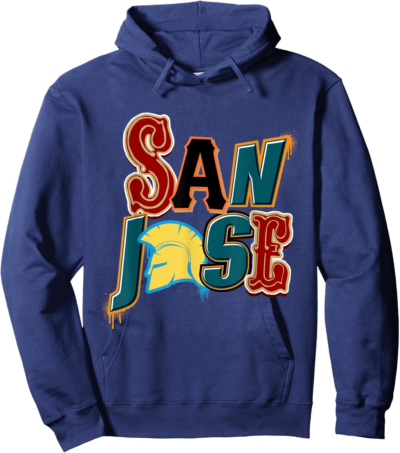 San Jose Shirt, SJ Teams, San Jose Baseball, San Jose Tank Hoodie - Hoodie | Navy