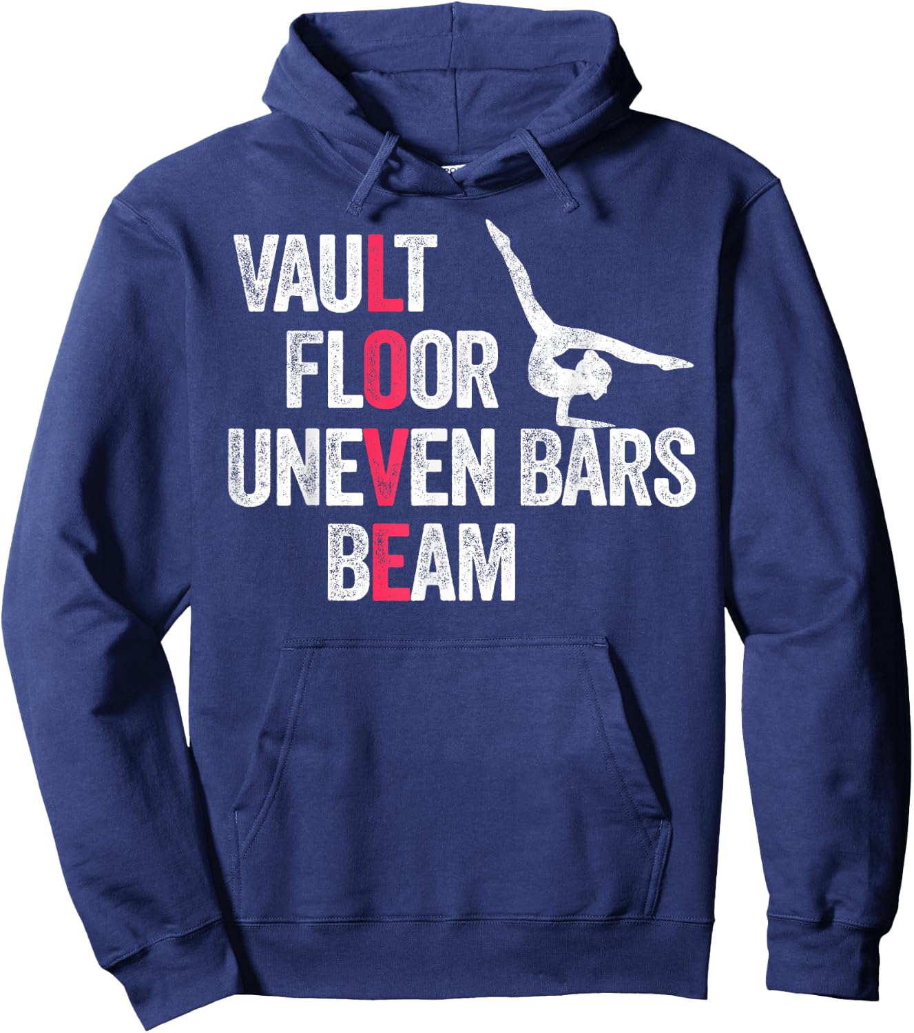 Vault Floor Uneven Bars Beam Gymnastics Gymnast Gift Hoodie - Hoodie | Navy
