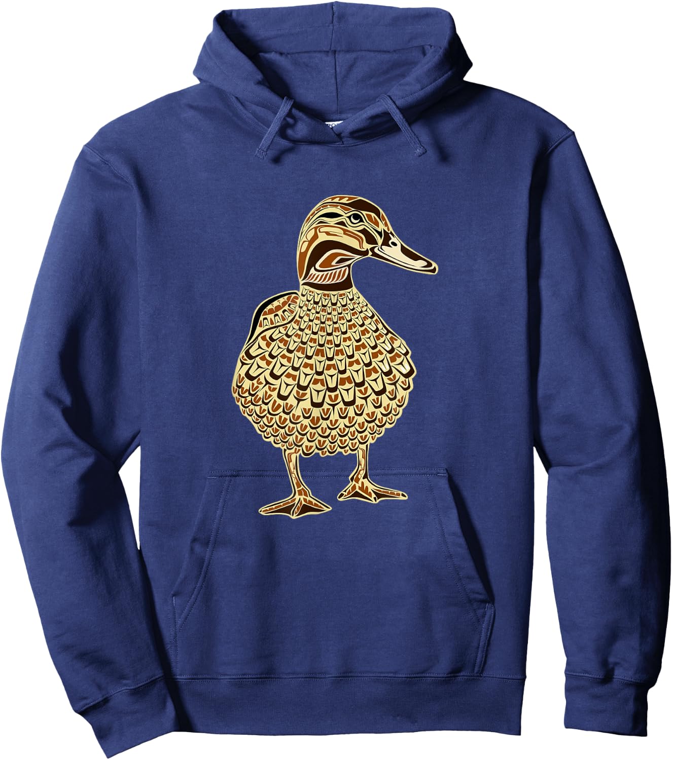 Mallard Duck Bird Lover Northwest Design Native American Art Hoodie - Hoodie | Navy