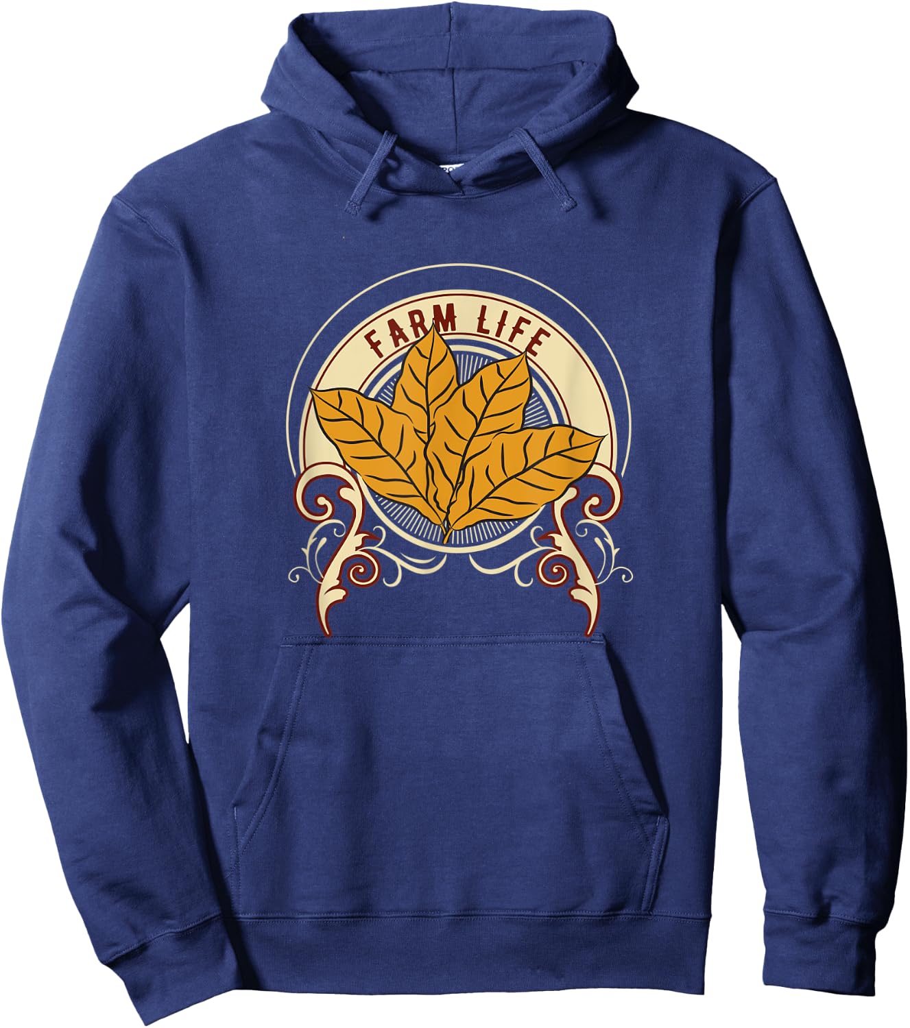 Farm Life Tobacco Support Shirt Hoodie - Hoodie | Navy