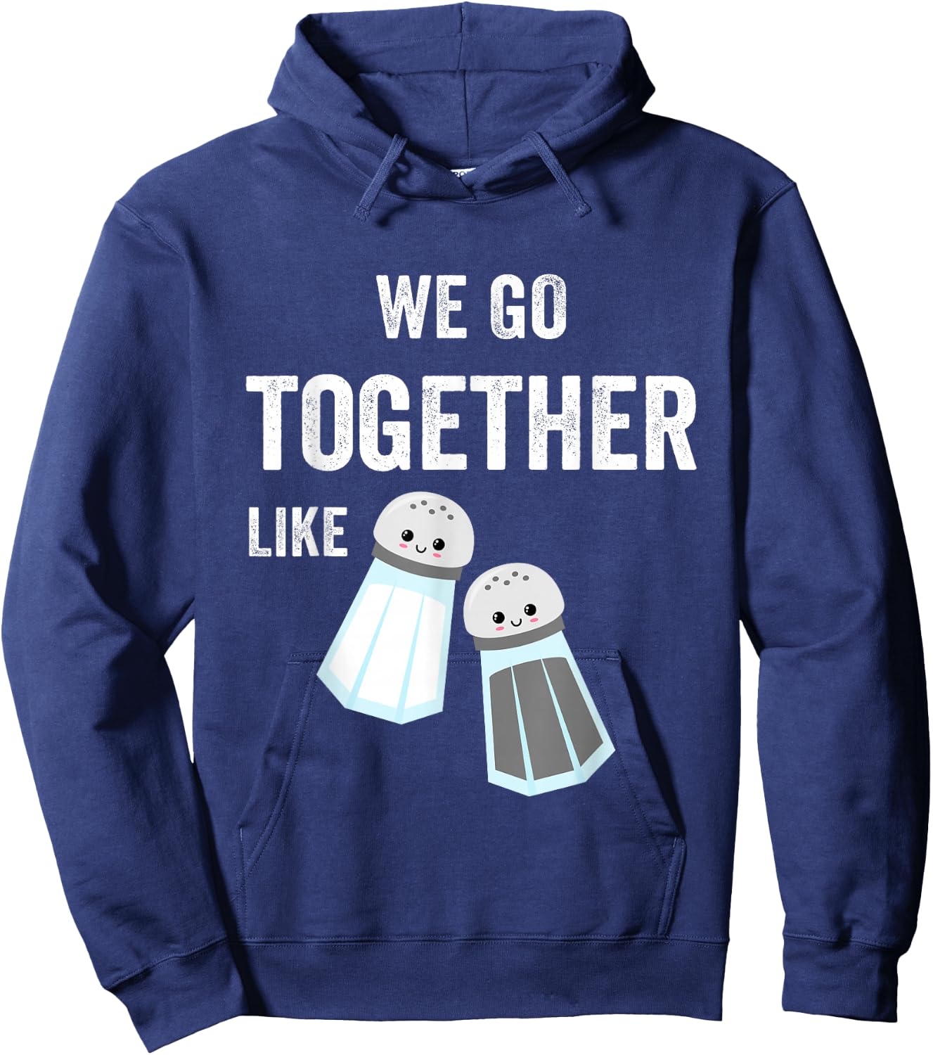 Salt and Pepper Matching Couples PJs Bestie 2 Best Friends Hoodie - Hoodie | Navy