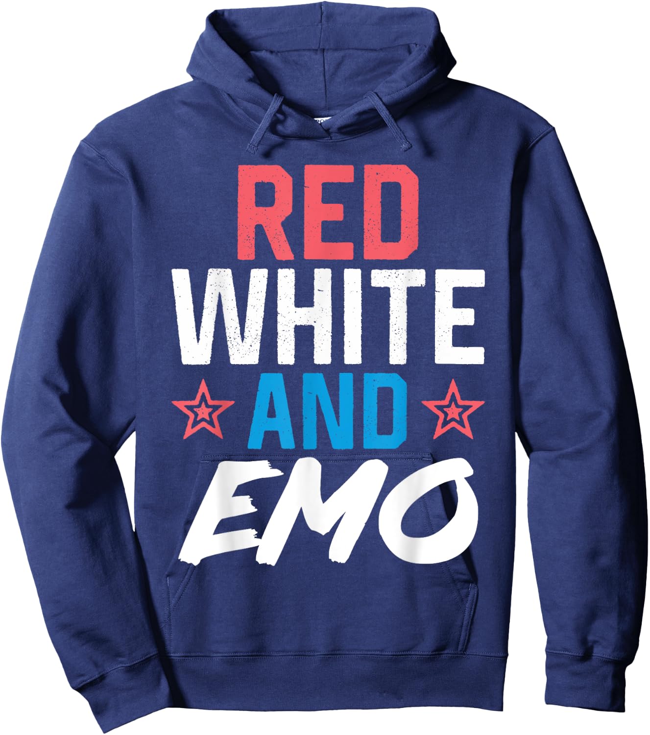 Red White And Emo 4th Of July Merica USA American Emo Women Men Hoodie - Hoodie | Navy