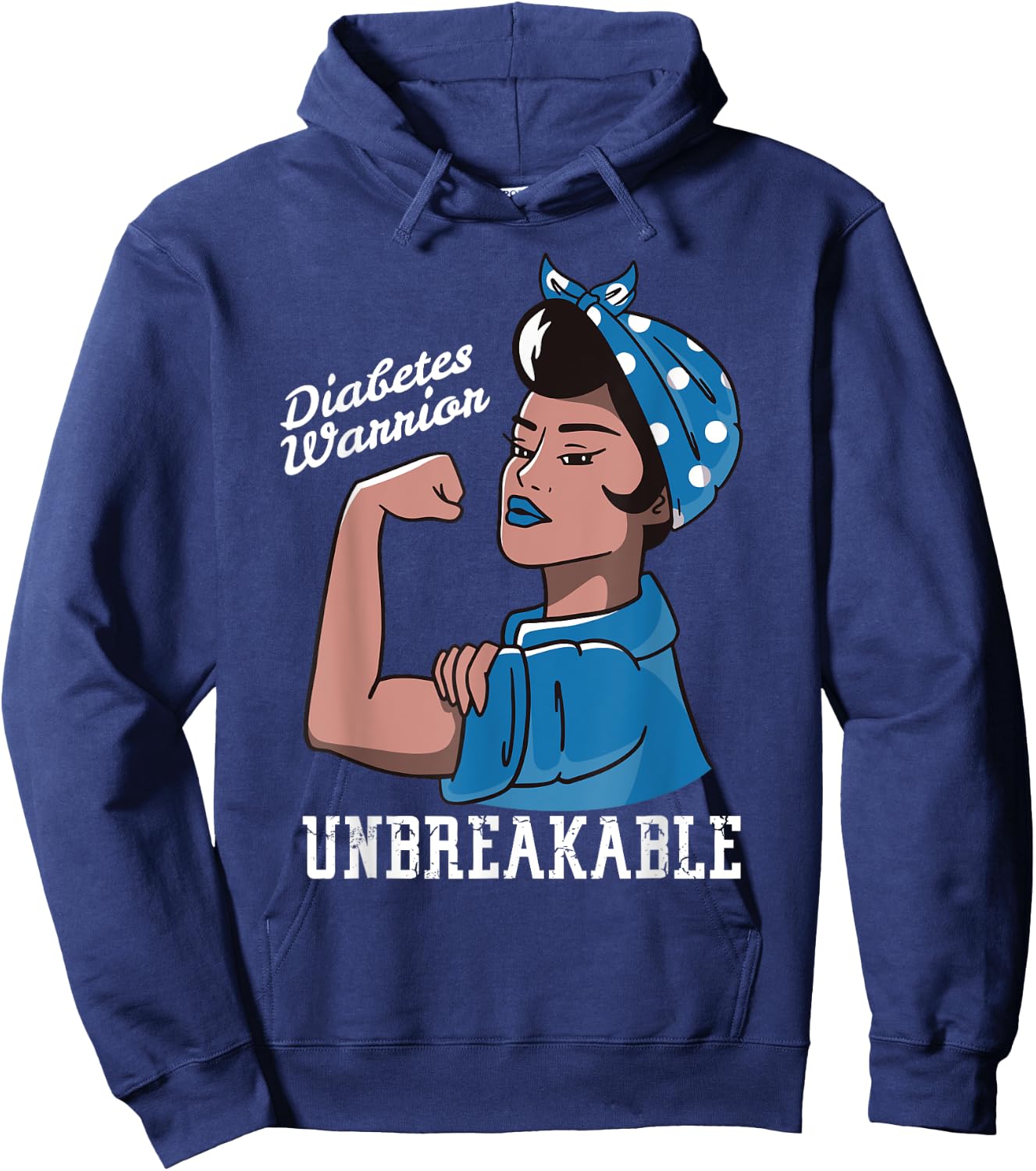 Diabetes Awareness Month Woman Unbreakable Mother T1 T2 Hoodie - Hoodie | Navy