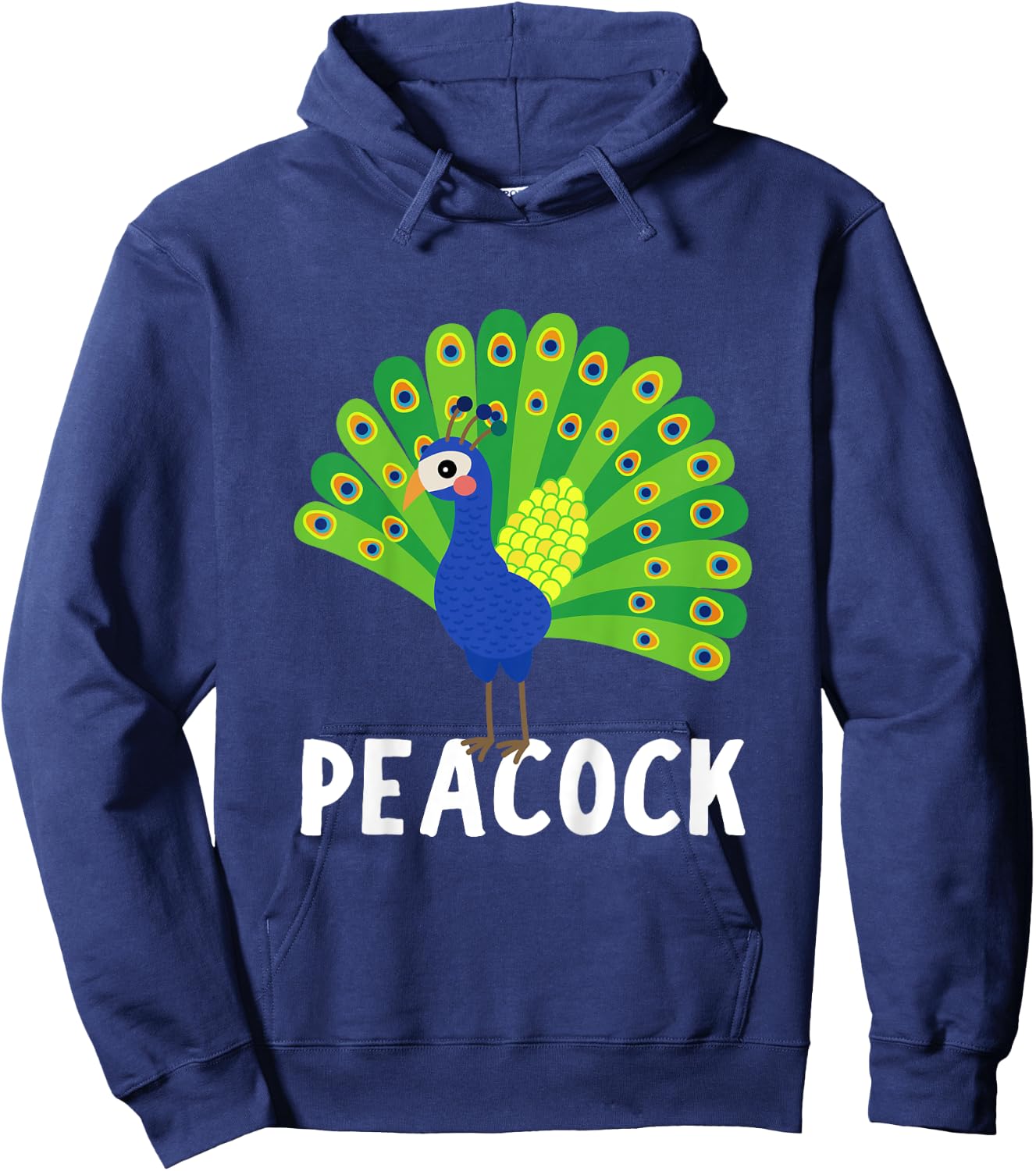 Kids Peacock Shirt For Boys Or Girls | Cute Peacock Gift Hoodie - Hoodie | Navy