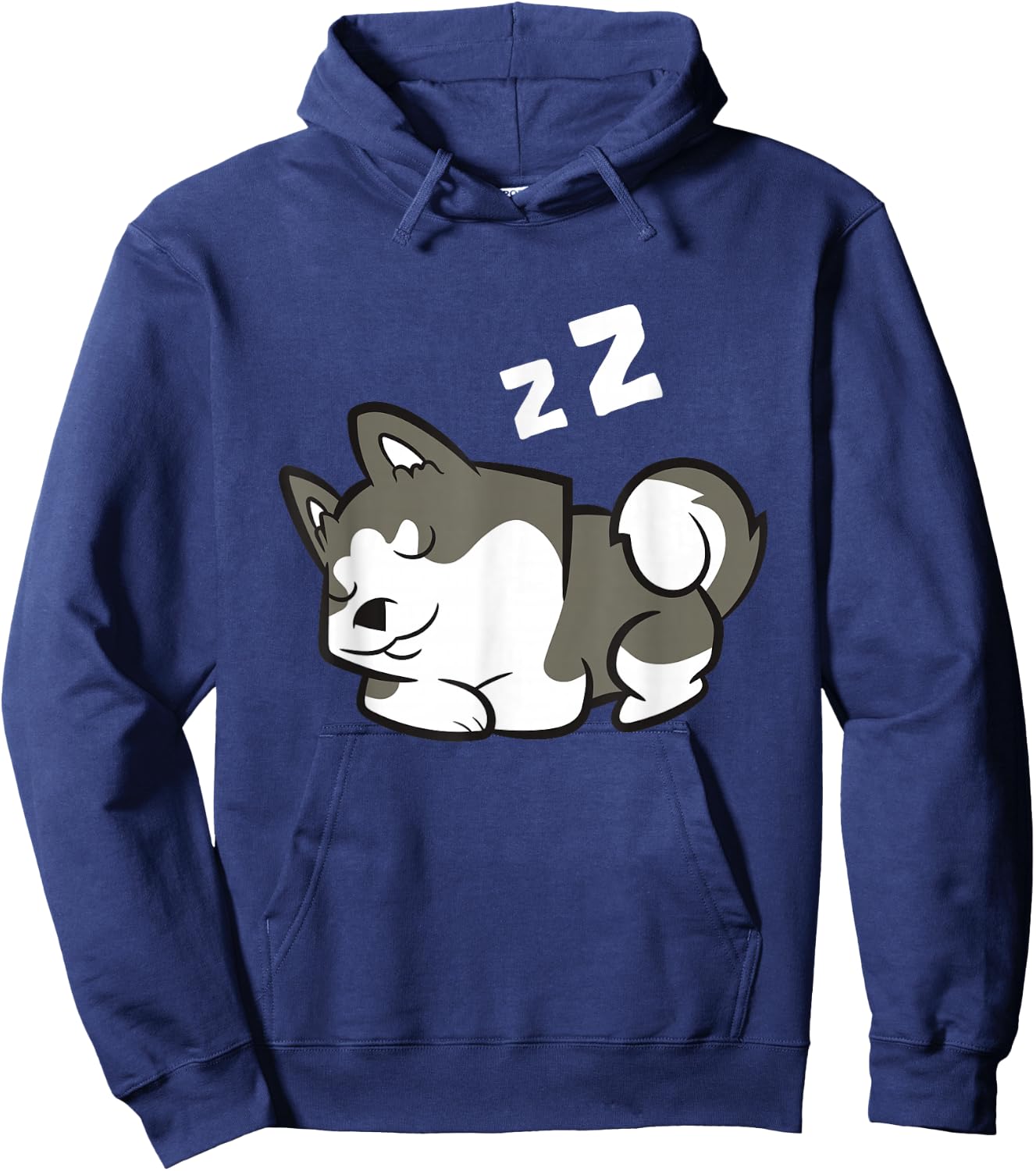Lazy Husky Dog Sleeping Siberian Husky Hoodie - Hoodie | Navy