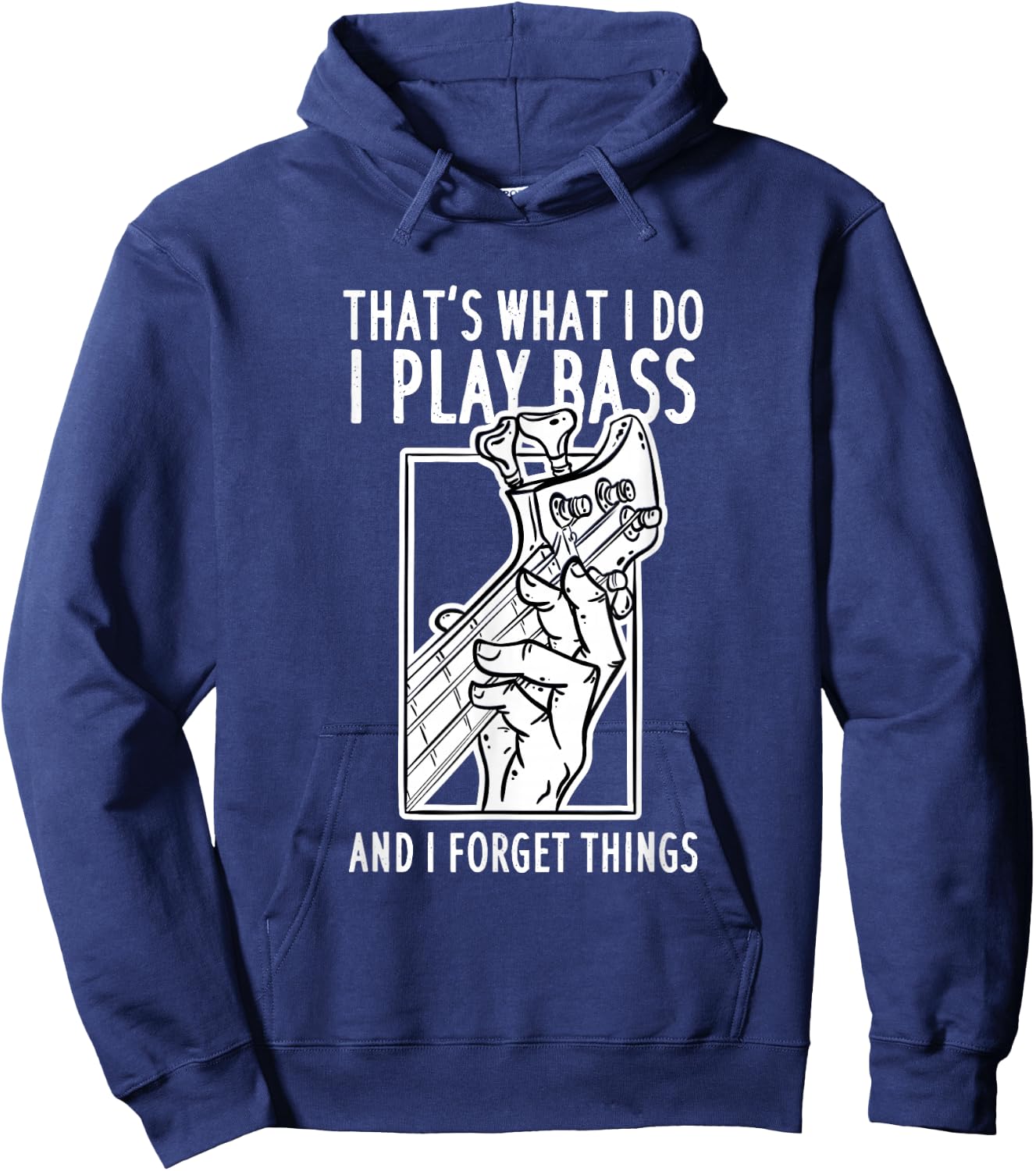 Funny Bass Player, Bass Guitar Hoodie - Hoodie | Navy