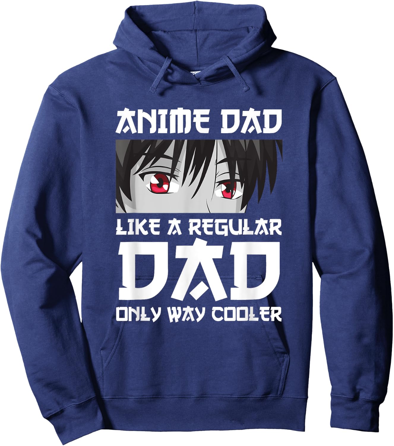 Funny Father's Day Anime Dad Cute Japanese Anime Dad Otaku Hoodie - Hoodie | Navy