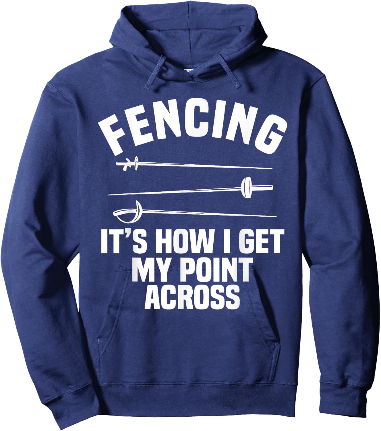 Fencing Sport Fence Foil Epee Sabre Sword Fencer Hoodie - Hoodie | Navy