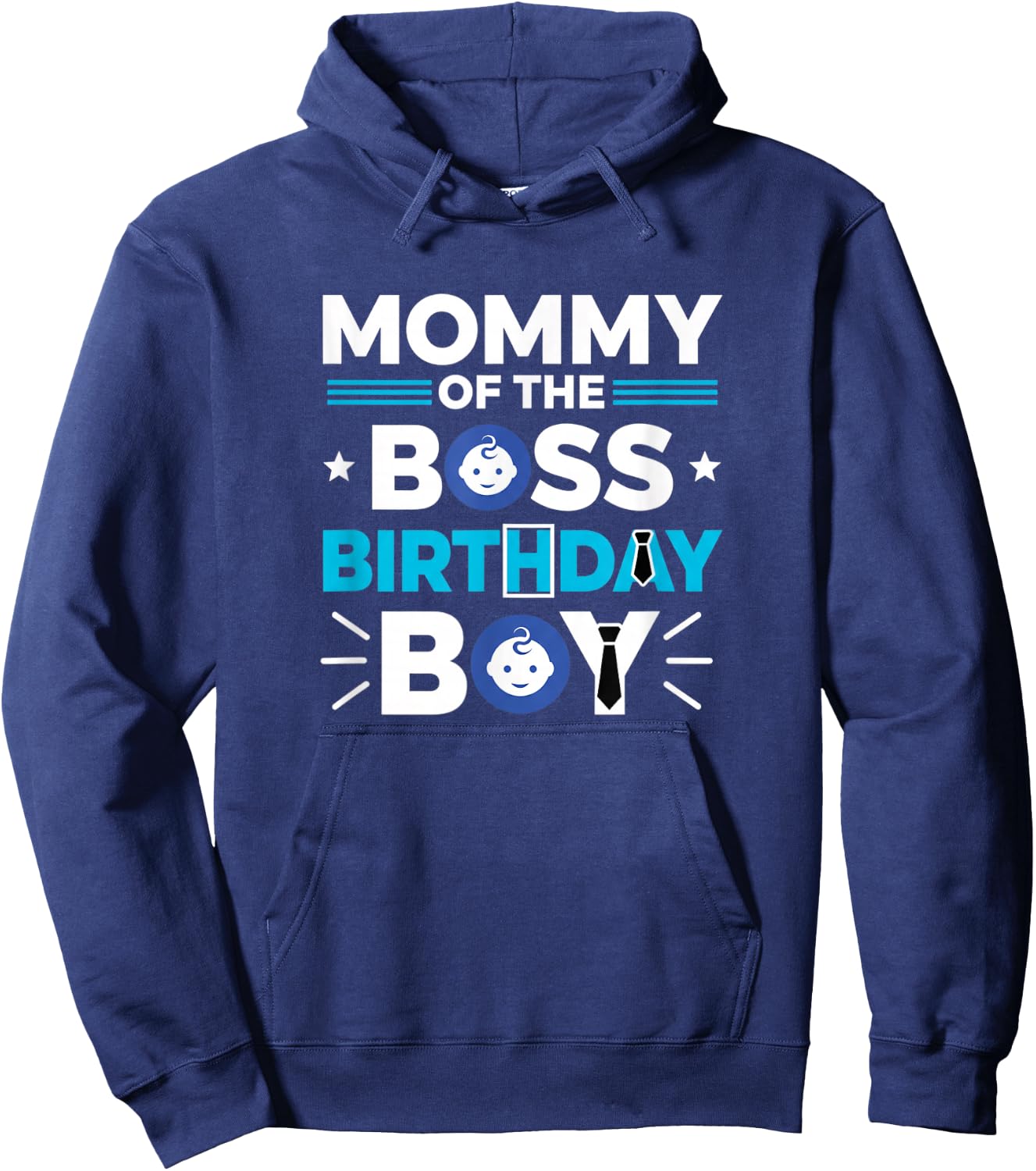 Other Mommy of The Boss Birthday Boy Mom of The Birthday Boy Hoodie - Hoodie | Navy