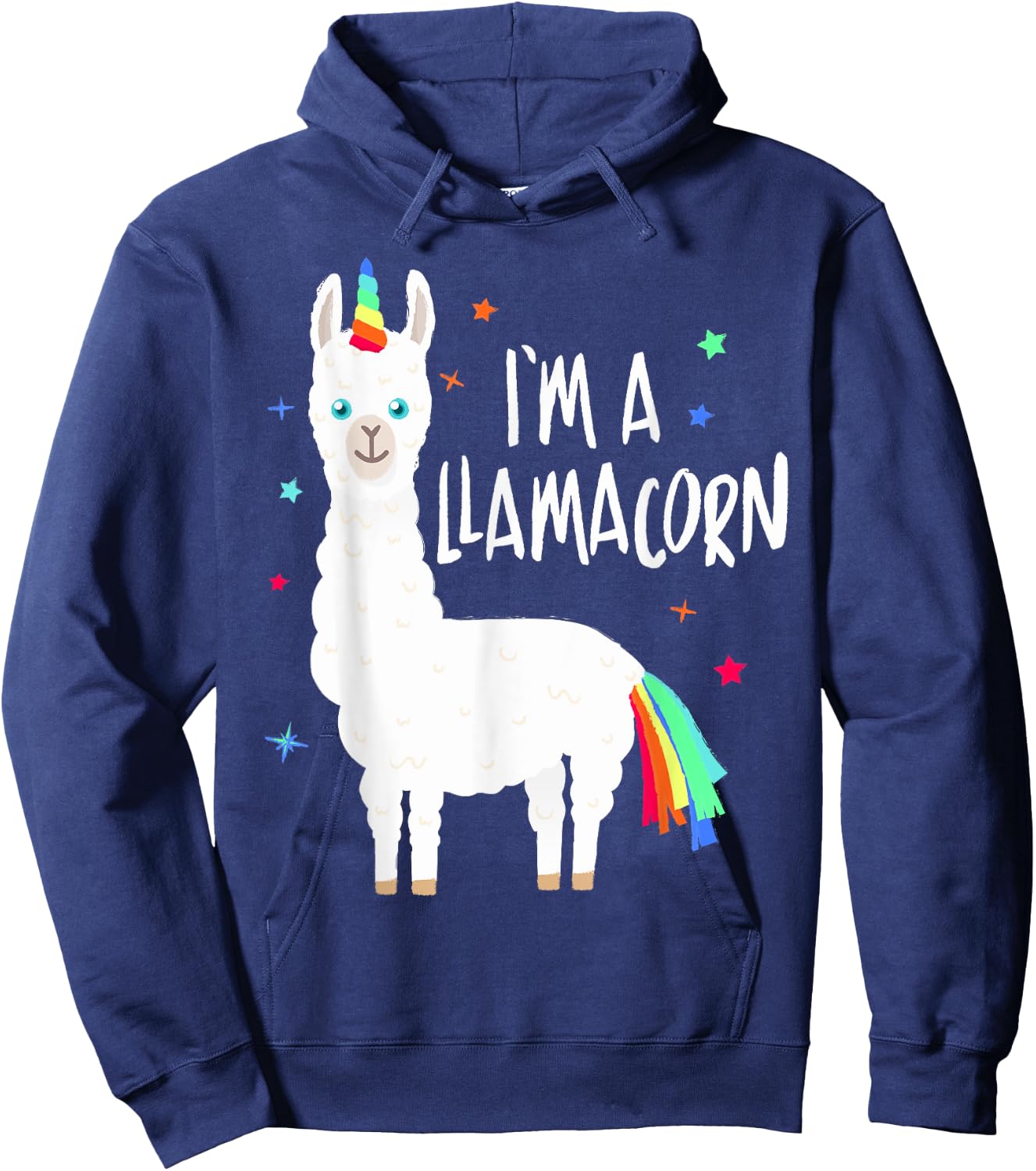 Llamacorn - Funny Cute Llama Unicorn Hoodie - Hoodie | Navy