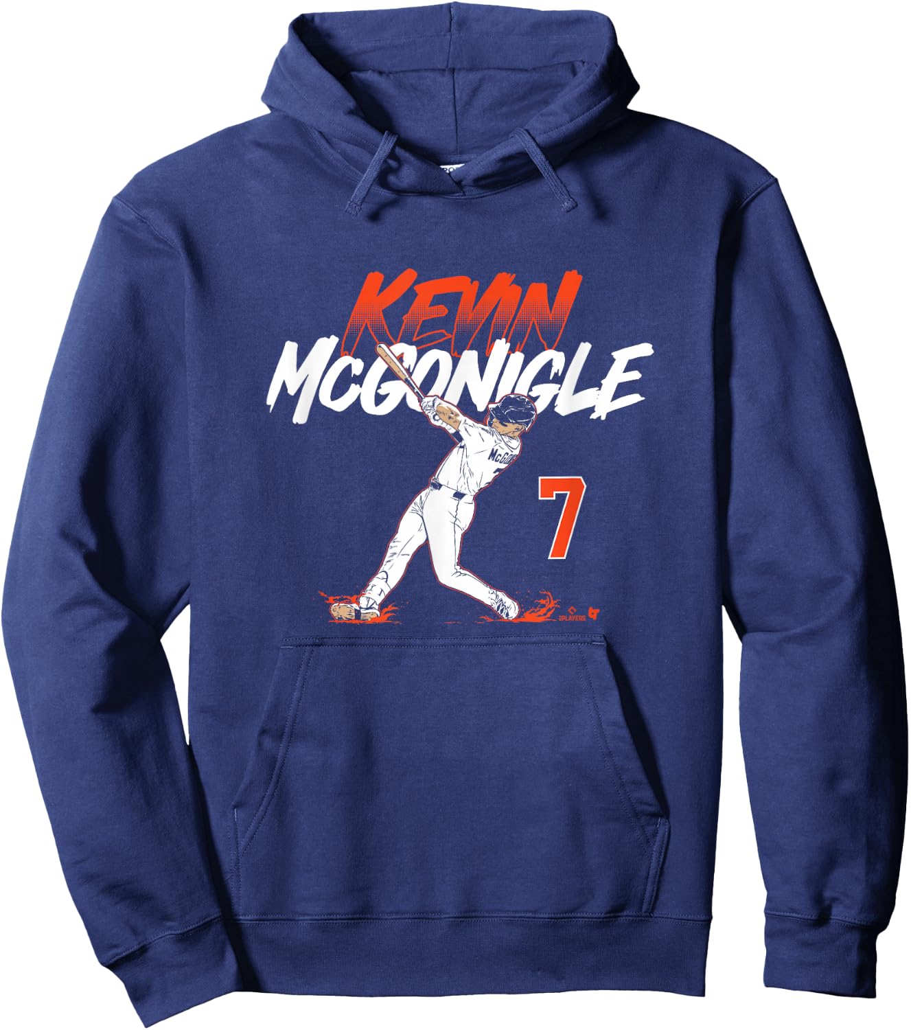 Kevin McGonigle - Slugger Swing Number - Detroit Baseball Hoodie - Hoodie | Navy