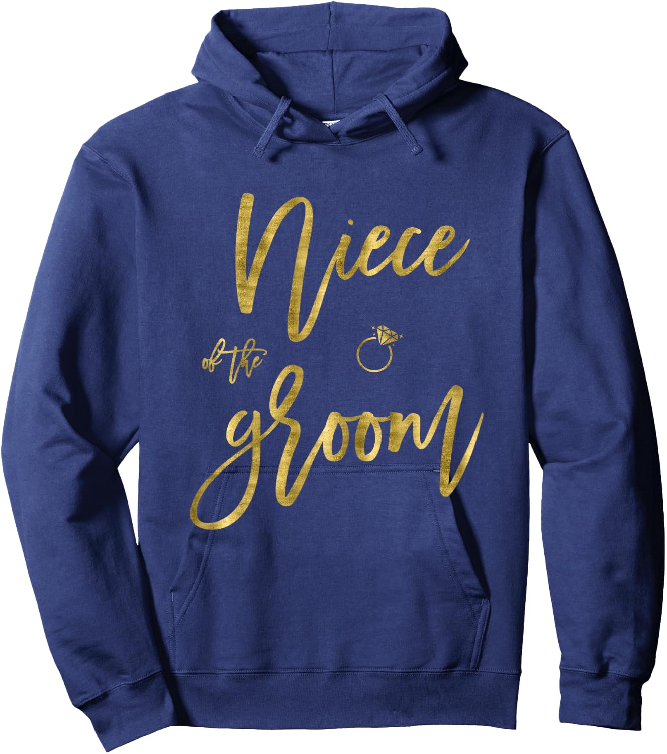 Bridal Party Niece Of The Groom Shirt With Ring Graphics Hoodie - Hoodie | Navy
