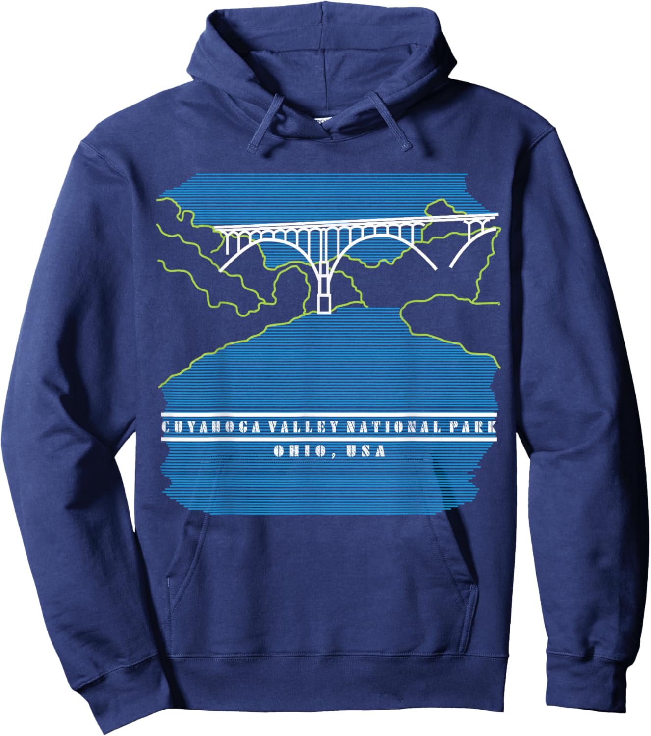 CVNP Hiking Biking Tow Path Nature Lover Family Souvenir Hoodie - Hoodie | Navy