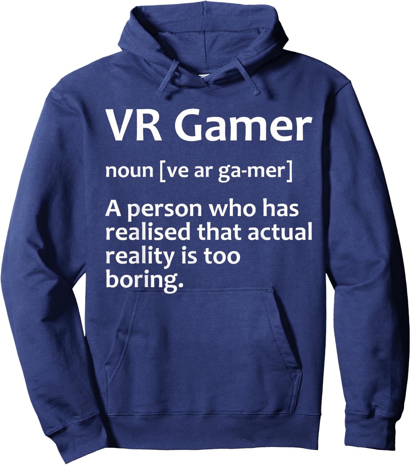 Funny VR Gamer Design Women Virtual Reality Gaming Hoodie - Hoodie | Navy