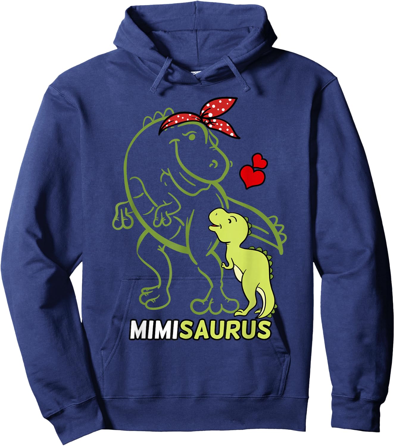 Mimisaurus Mimi Tyrannosaurus Dinosaur Baby Mother's Day Hoodie - Hoodie | Navy