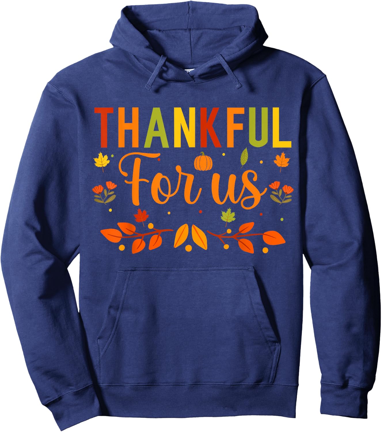 Thankful for us Couples Fall Matching Couple Thanksgiving Hoodie - Hoodie | Navy