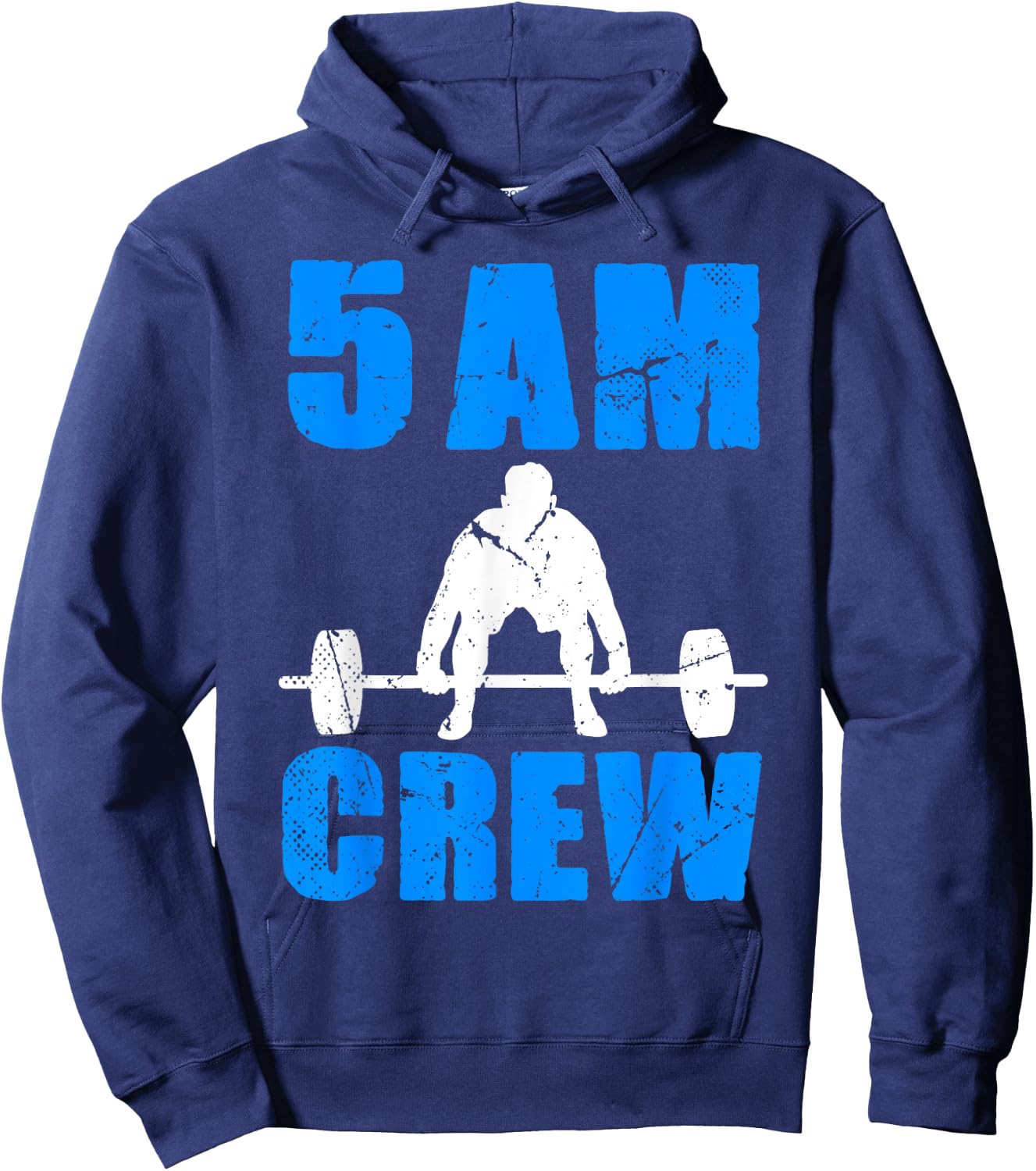 Workout Squad 5AM Crew Funny Gym Quote Hoodie - Hoodie | Navy