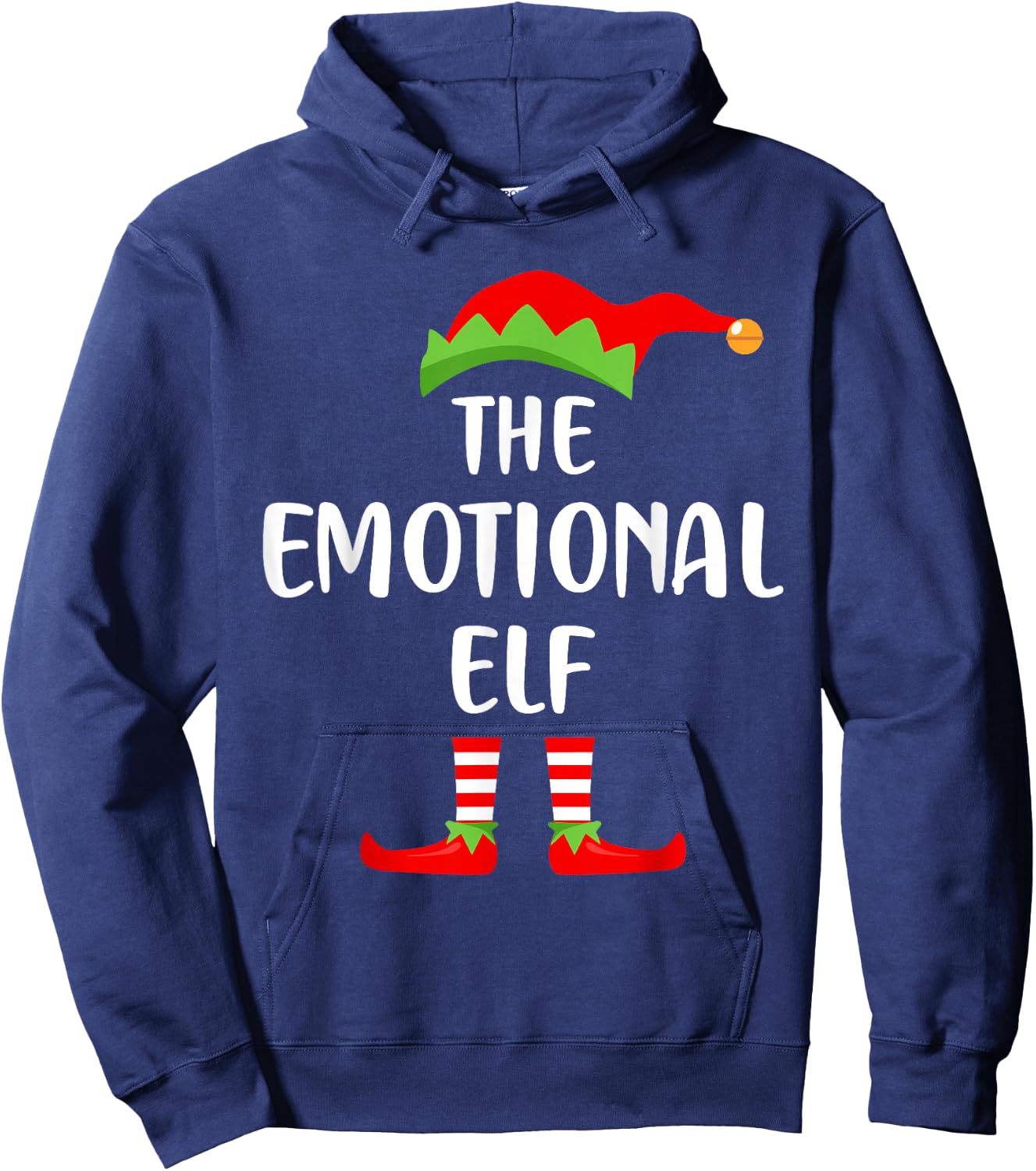 The Emotional Elf Christmas Party Matching Family Pajama Hoodie - Hoodie | Navy