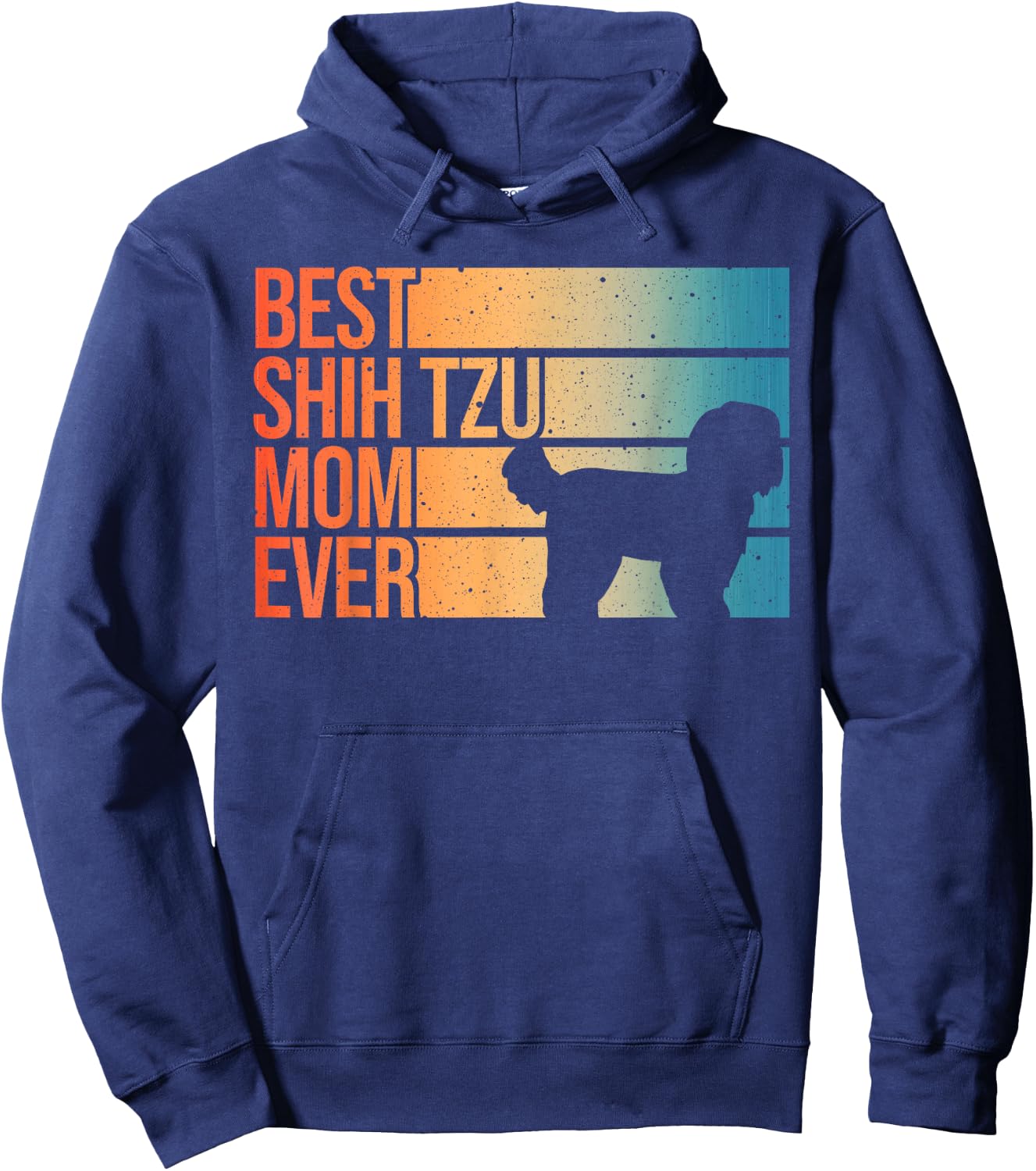 Funny Shih Tzu Mom Art Girl Dog Lover Shih Tzu Hoodie - Hoodie | Navy