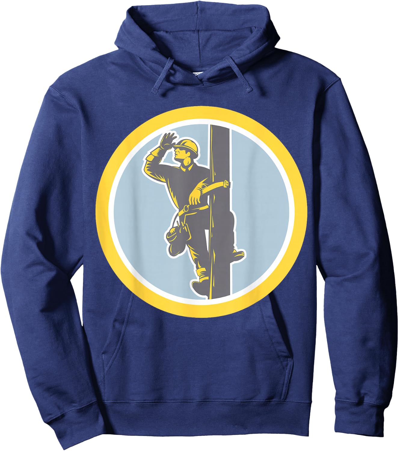 Electrician holding lightning bolt - Telephone - Repairman Hoodie - Hoodie | Navy