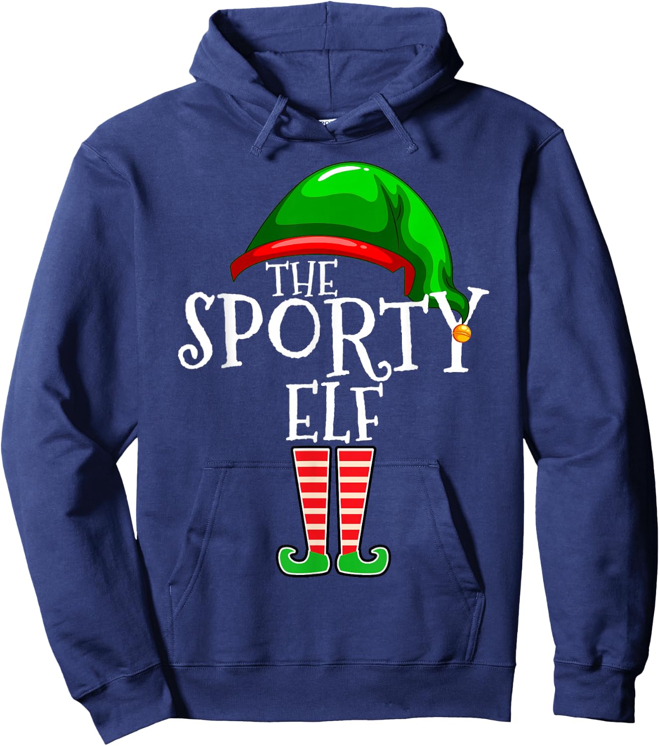 The Sporty Elf Family Matching Group Christmas Hoodie - Hoodie | Navy