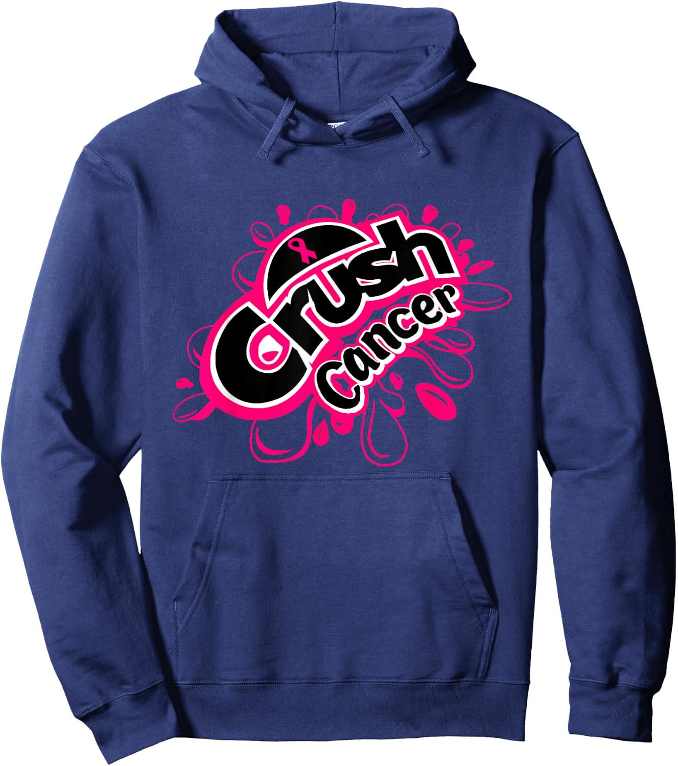 Crush cancer breast cancer awareness Hoodie - Hoodie | Navy